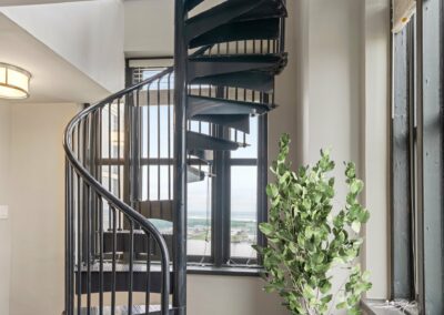Spiral Stairwell in a Merchant's Plaza Apartment